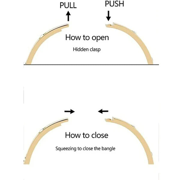 Stainless Steel Gold Plated Love AD Anti-Tarnish Bracelet For Women