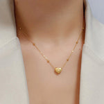 Gold-Plated Anti Tarnish Heart themed Stainless Steel Pendant