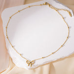 Gold Bow Pendant Necklace |Dainty Chain Necklace | Jewelry Gift