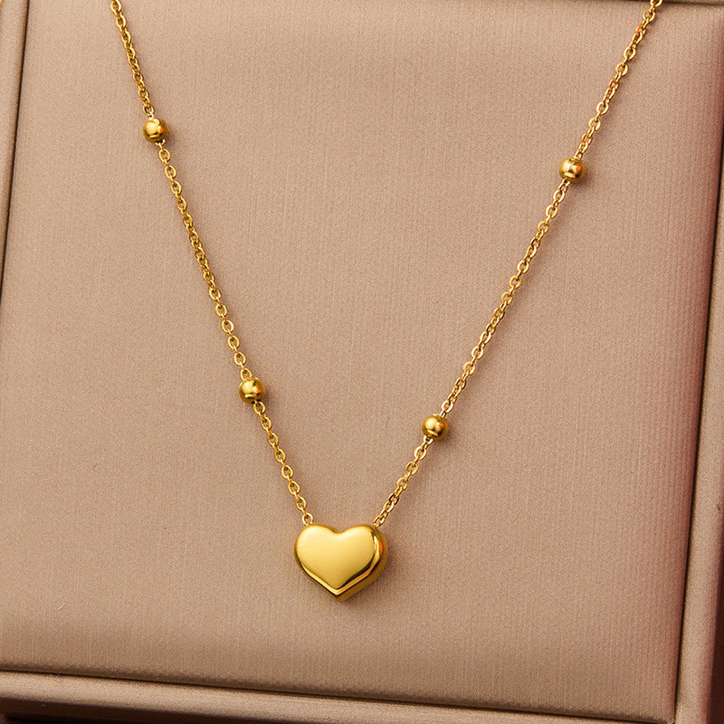 Gold-Plated Anti Tarnish Heart themed Stainless Steel Pendant