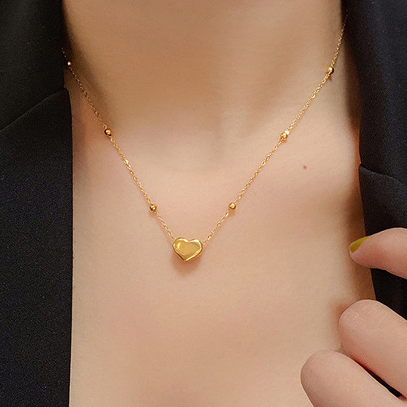Gold-Plated Anti Tarnish Heart themed Stainless Steel Pendant