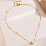 Gold-Plated Anti Tarnish Heart themed Stainless Steel Pendant