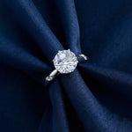 Silver Plated American Diamond Crushed Ice Cut White Finger Ring