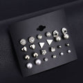 Elegant Silver Stud Earrings Set for Women – Crystal, Pearl & Geometric Designs (Multi-Pair Combo)