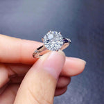 Silver Plated American Diamond Crushed Ice Cut White Finger Ring