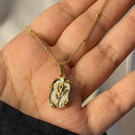 Gold-Tone Rose Pendant Necklace for Women | Anti-Tarnish |  Floral Design